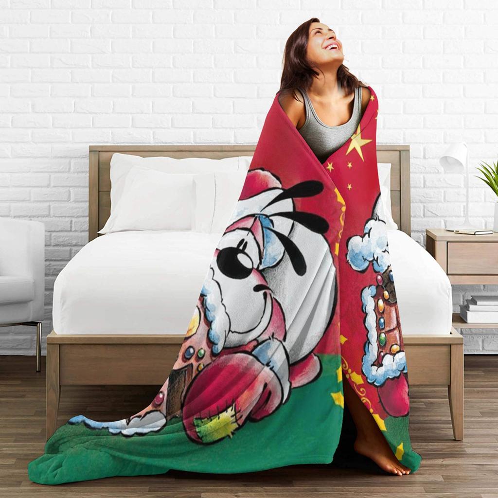 Christmas Diddl Blankets Quality Warm Soft Bedding Throws Winter Kids Living Room Funny Bedspread