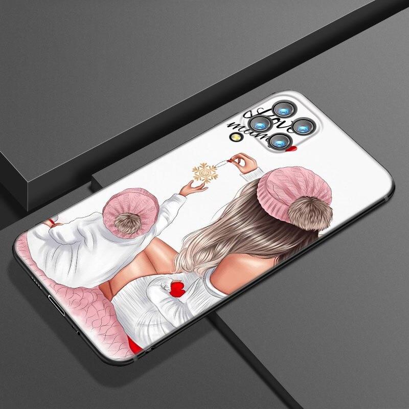 Beautiful Mother Daughter Son Phone Case For Samsung A21 A30 A50 A52 S A13 A22 A32 4G A23 A33 A53 A73 5G A12 A31 A51 A70 A71 A72