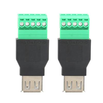 2 шт. Quicklink Solderless Type A Female USB Terminal Adapter Converter
