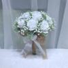 Rose Bridal Bouquet Artificial Silk Flower Eco-Friendly Ball Shape Wedding Graduation Decoration Handheld Romantic Bouquet
