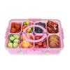 Snackle Box Container Lid with 8 Compartment with Lid Portable Divided Serving Tray for Parties Sweets Vegetables Biscuits Nuts