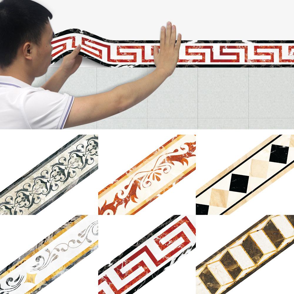 Съемный бордюр для пола, самоклеящиеся наклейки на плитку, пилинг-палка для гостиной, водостойкий настенный декор, линии, наклейки для кухни, ванной комнаты