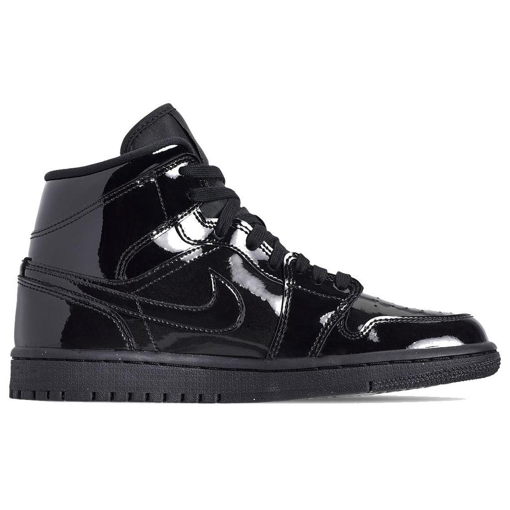 Air Jordan 1 Mid Patent Se 'Triple Black' Женские BQ6472-002