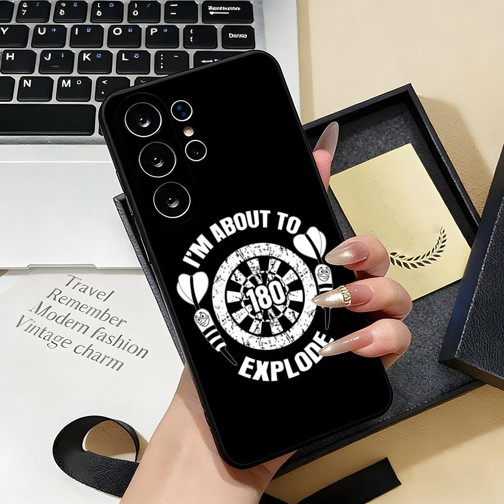 Playroom Dart Printed Phone Case For Samsung S26 S25 S24 FE S23 S22 S21 Plus S20 Ultra Note20Ultra Black Soft Shell