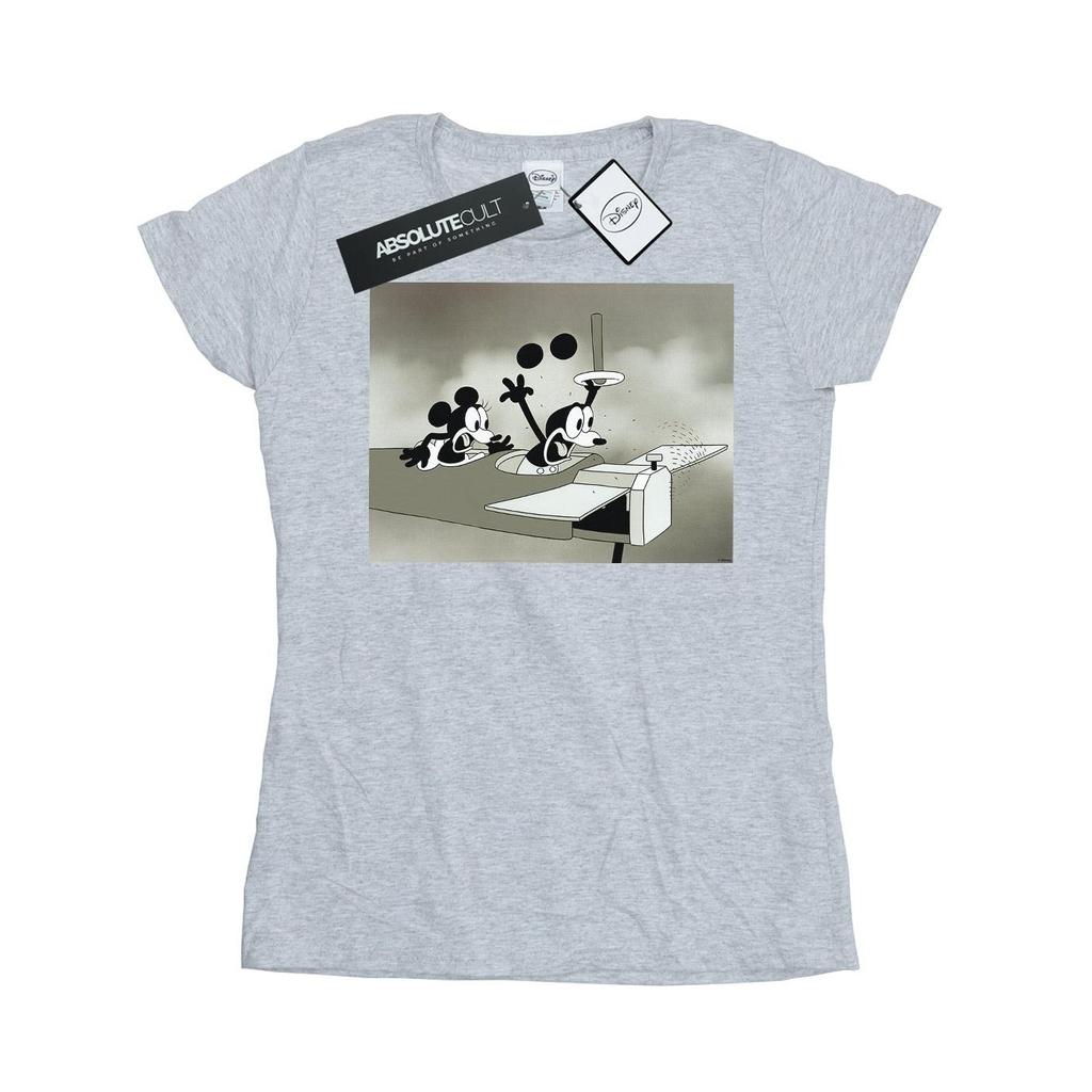 Disney Womens/Ladies Mickey Mouse Crazy Pilot Cotton T-Shirt