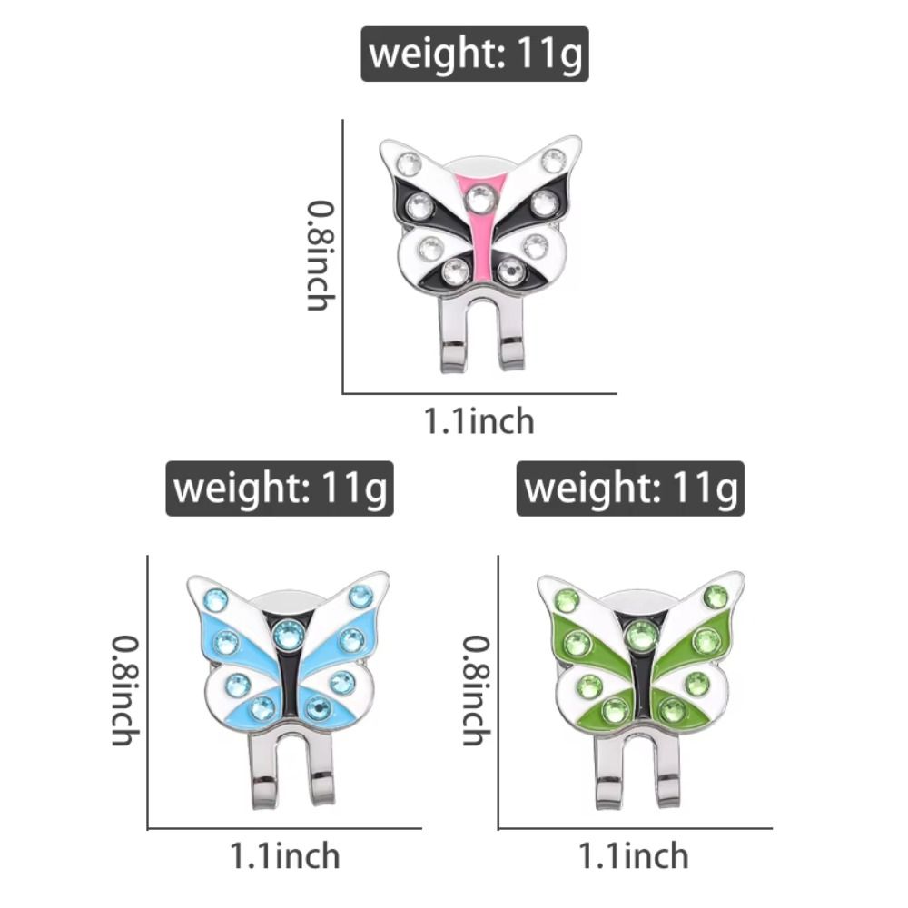 Butterfly Shape Golf Ball Marker Brim Clip Golf Hat Marker Golf Lovers Golf Cap Clip Women Girls