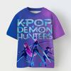 Children T-shirt for Boys Girls Fashion Anime Movie Tees Kids KPop Demon Hunters Huntrix Funny Short Sleeve T Shirt Gifts