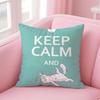 Модная Минималистичная Повседневная Чехол для Подушки Аниме K-Keep Calm Наволочка Мягкая Приятная Ткань и Скрытая Молния