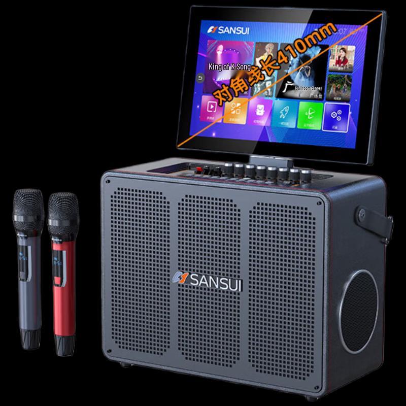 SANSUI C6 Портативная система для караоке KTV для дома и улицы CN вилка (адаптер в комплекте) (Китайская версия)