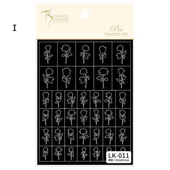 Nail Art Template Creative Heart Star Flower Butterfly Stencil Nail Stickers Decoration DIY Manicure Tool Stamping Spray Cutout Nail Sticker Template