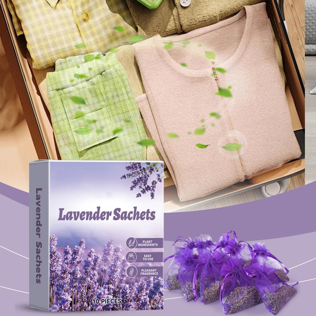 10pcs Lavender Sachet Bag Empty Lavender Pouches Dry Flower Aroma Bags Floral Printing Fragrance Sachets for Relaxing Sleeping