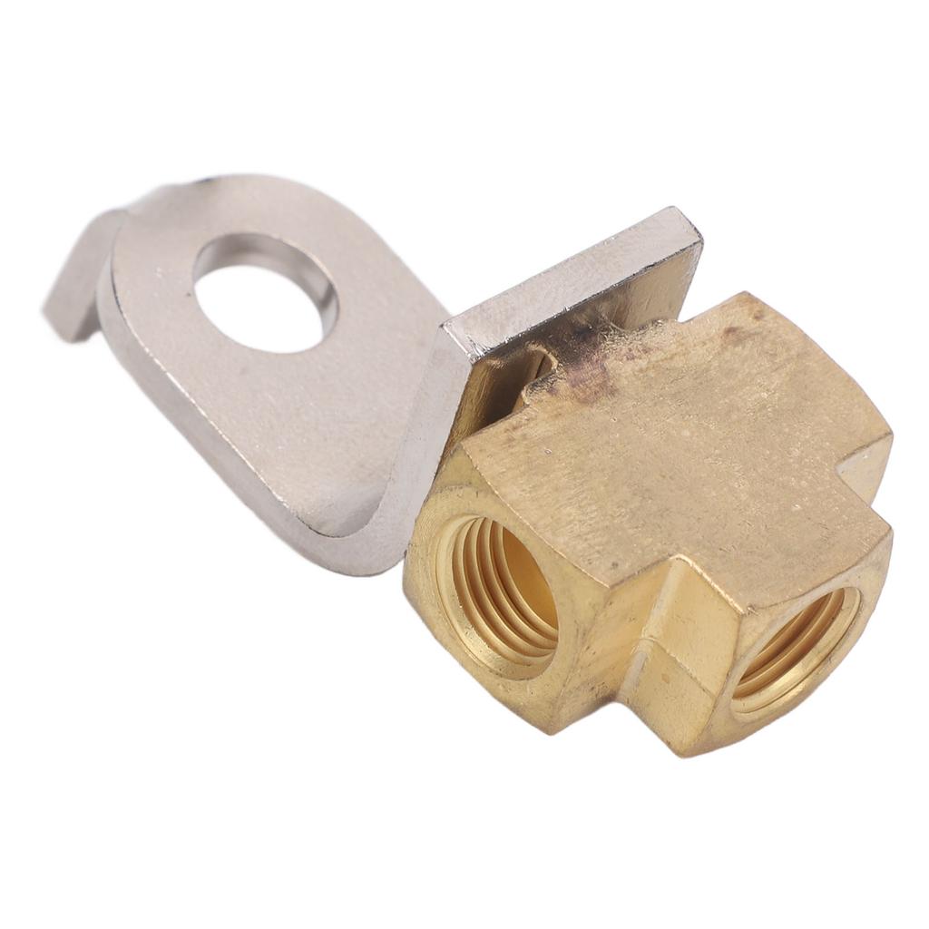 3 Way Brake Line Tee with Mounting Bracket 3 8in‑24 Threads Ports Inverted Flare Fittings for 3 16 Inch Tube