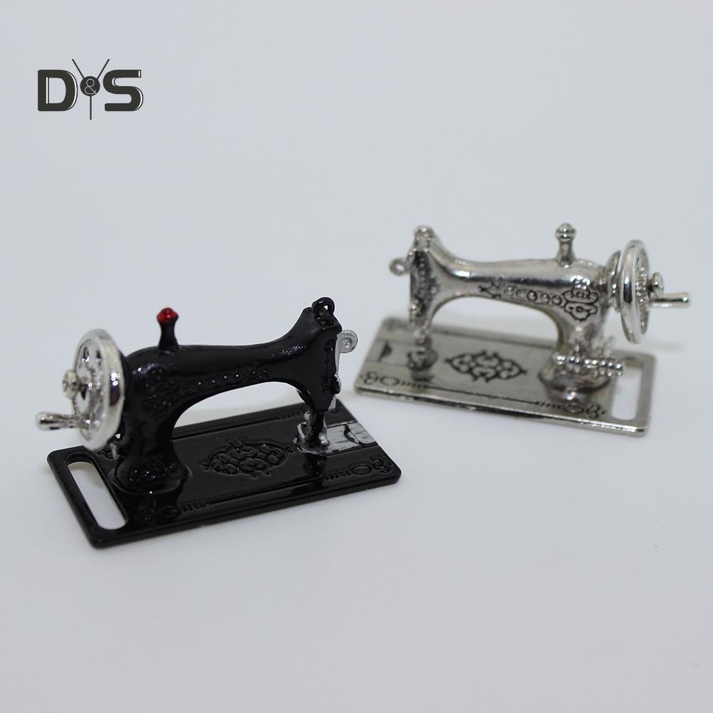 Мини-прекрасная модель швейной машины из сплава, игрушечный кукольный домик, миниатюрные аксессуары
