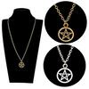 Women Men Round Hollow Star Pentagram Pendant Necklace Xmas Gift Cool Jewelry