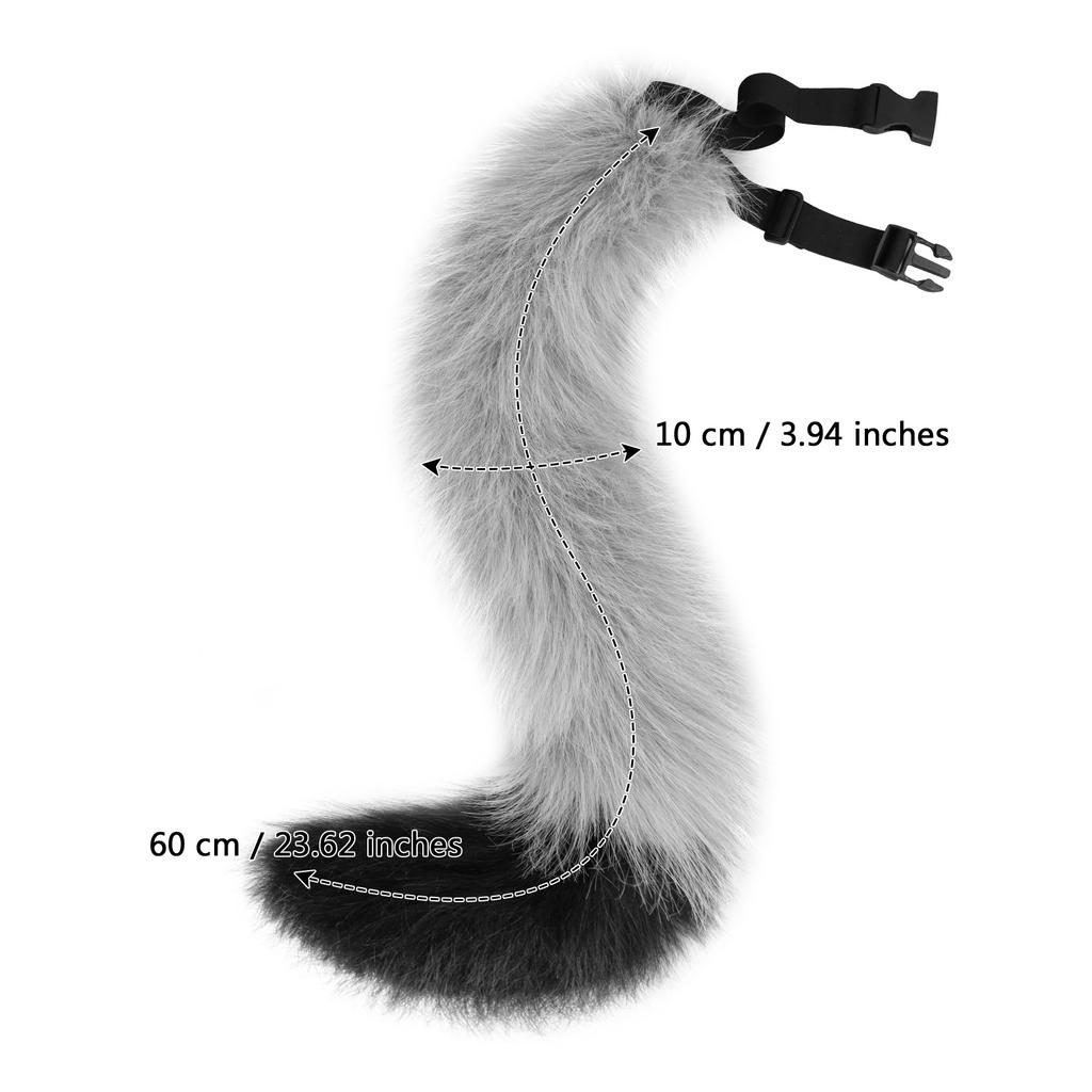Halloween party simulation plush animal tail cosplay props can be concave shape fox tail decoration