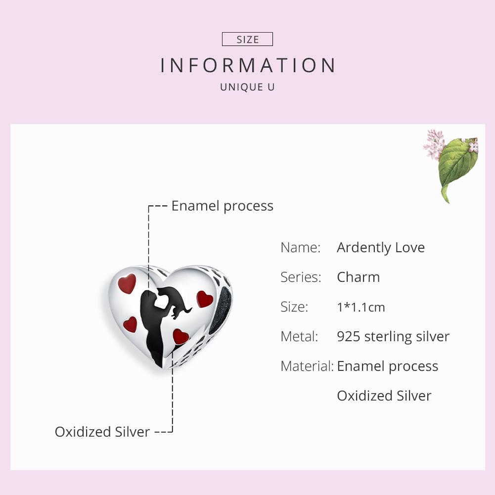WOSTU Heart Charms 925 Sterling Silver Animal Pet Love Beads Heart Engraved fit Women Bracelets Silver 925 Jewelry CQC1508