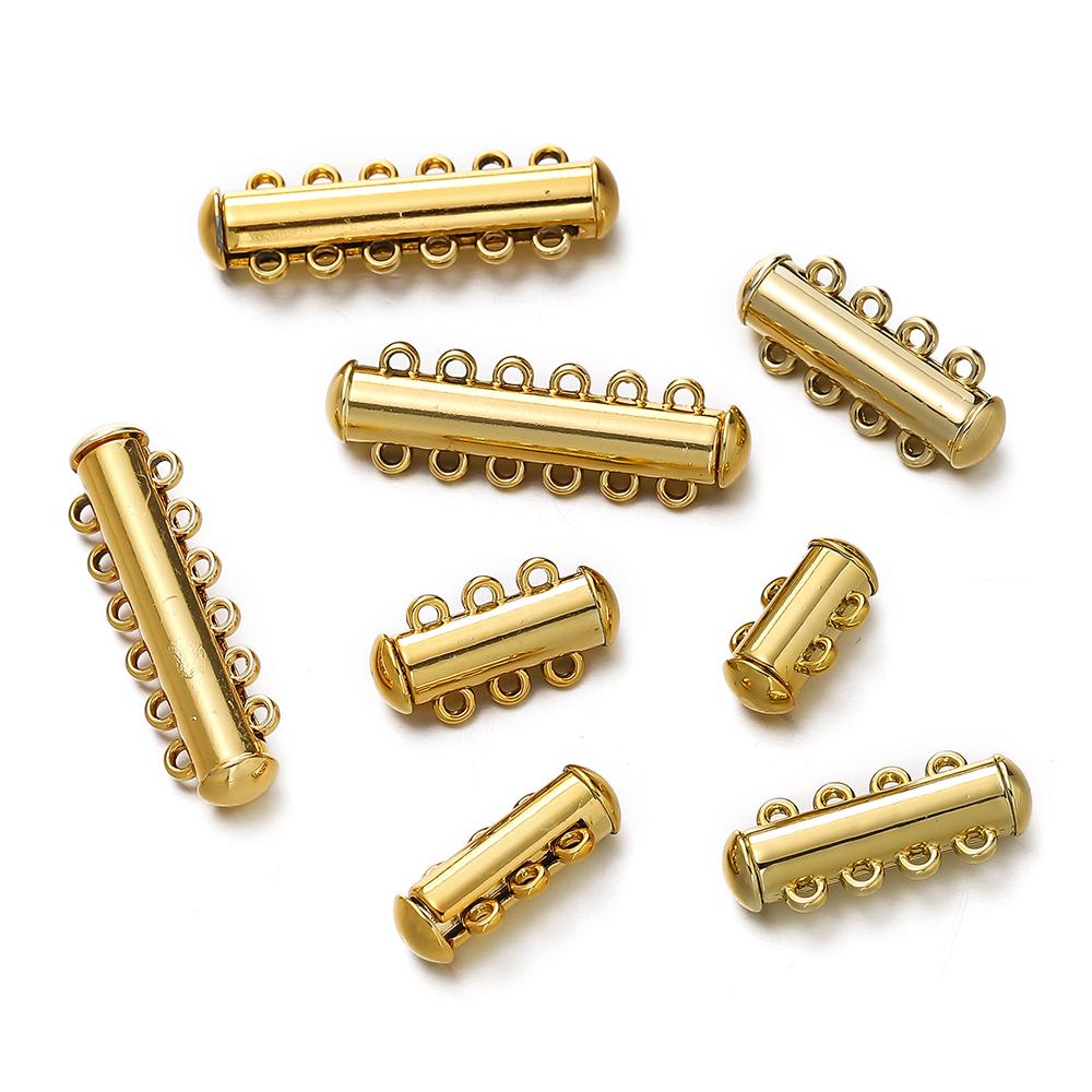 5pcs/lot 2/3/4/5/6 Rows Metal Magnetic Clasps for DIY Connectors Slide Clasps Bracelet Closure Necklace Clasp Jewelry Making