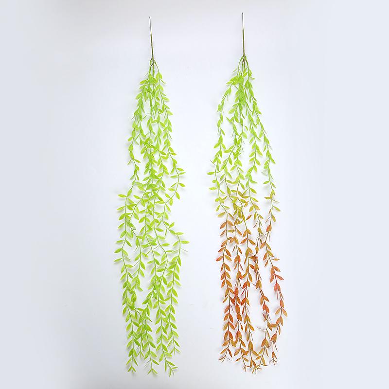 Artificial Green Hanging Vines - Plastic Rattan Willow for Wall Decor