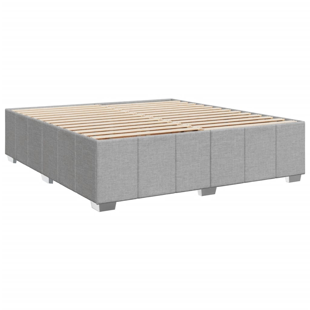 Bed Frame without Mattress Light Grey 200 x 200 cm Fabric