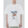 Черная футболка с изображением коктейля Martini Espresso и текстом для повседневной носки