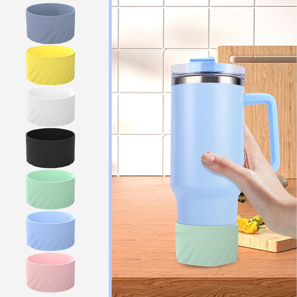 Silicone Water Cup Cover Water Cup Protective Cover Straight Non-slip Insulated Cup Cover Outdoor Sports Convenient Cup Cover