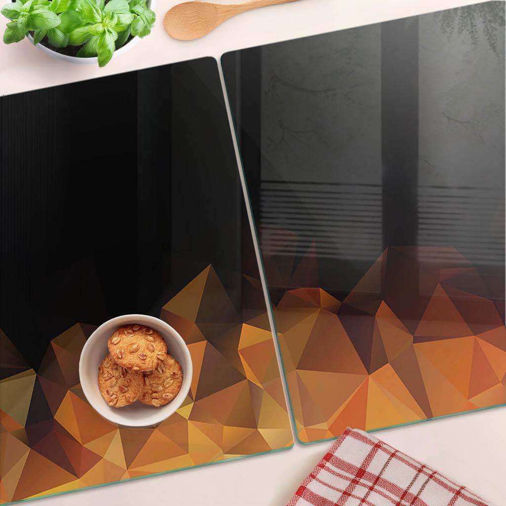 Multifunctional Decorative Glass Kitchen Boards Abstract 2x40x52 cm