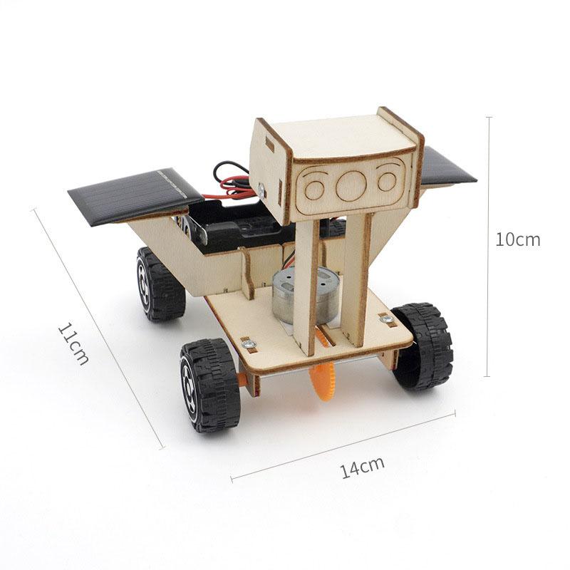 Солнечный Автомобиль Лунный Исследовательский Вездеход - Детская 3D Деревянная Пазл-Модель Для Самостоятельной Сборки Научно-Образовательные Игрушки