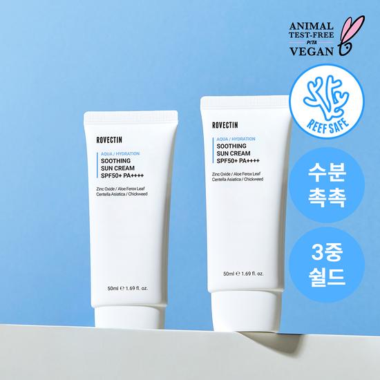 ROVECTIN Успокаивающий солнцезащитный крем Aqua 35 мл Специальный набор 1+1