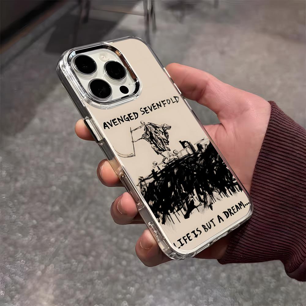 Чехол для телефона A-Avenged Sevenfold для iPhone 17 Air 16 E 15 14 13 12 11 Plus Pro Max Гальванизированный Прозрачный Мягкий Чехол