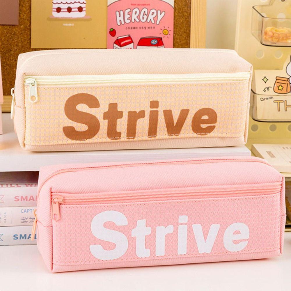 Double Layer Pencil Case Waterproof Stationery Organizer Zipper Pen Pouch Students