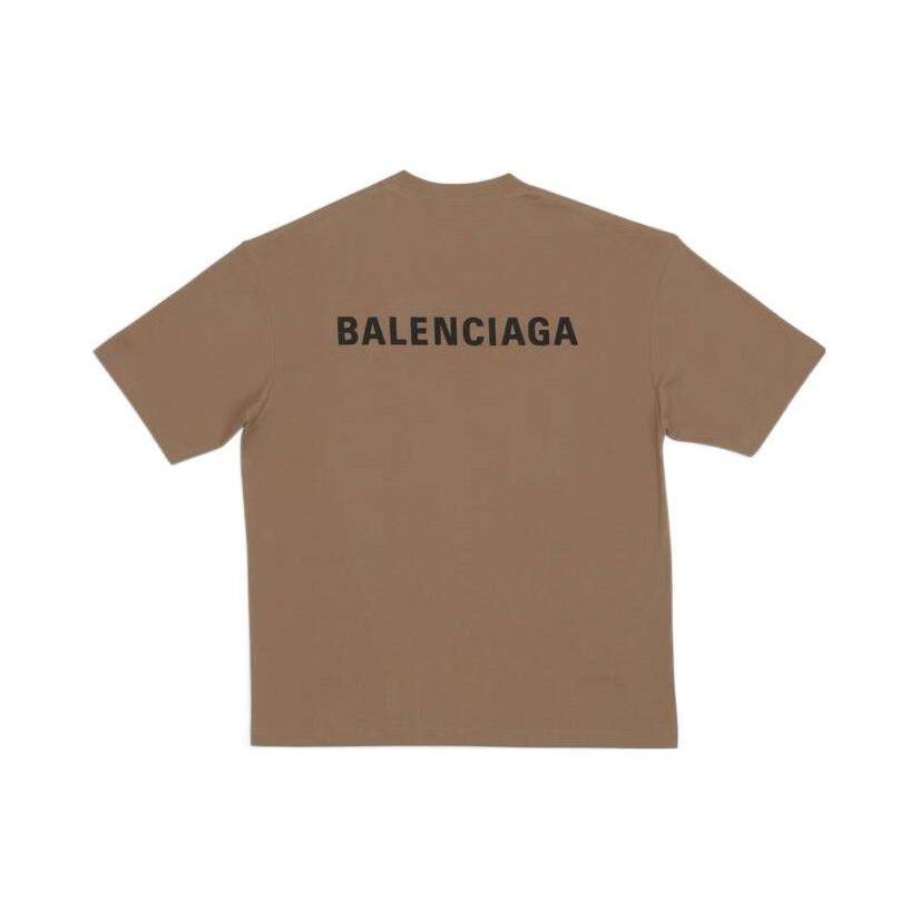 Balenciaga Винтажная футболка с логотипом на спине, стандартного кроя 612966TMVF47761