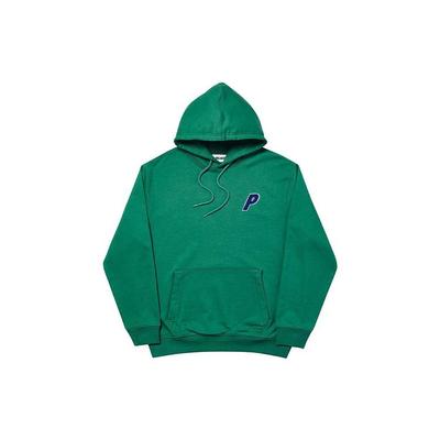 Palace Три-шениль капюшон зеленый унисекс топы P18CS004