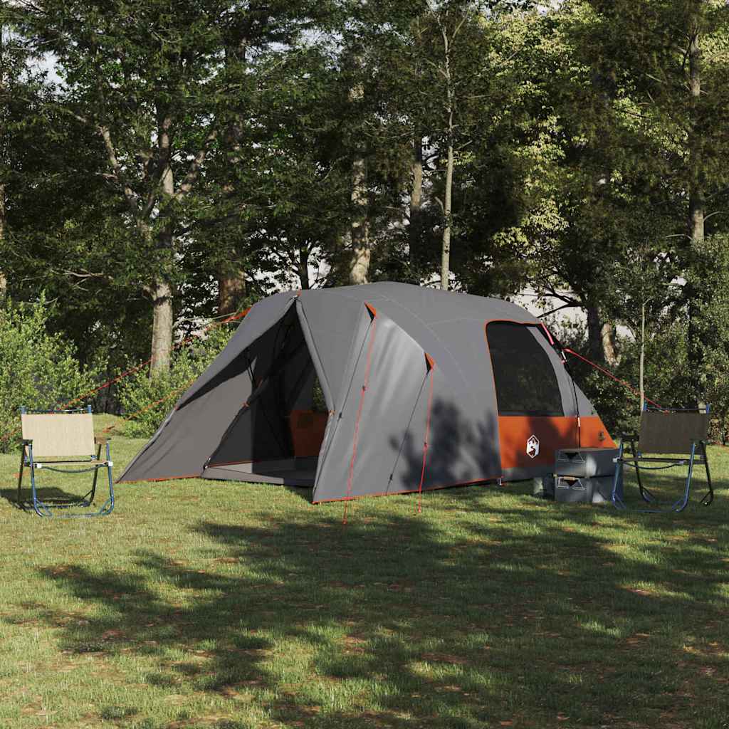 4 Person Dome Tent in Gray and Orange 455 x 252 x 178 cm