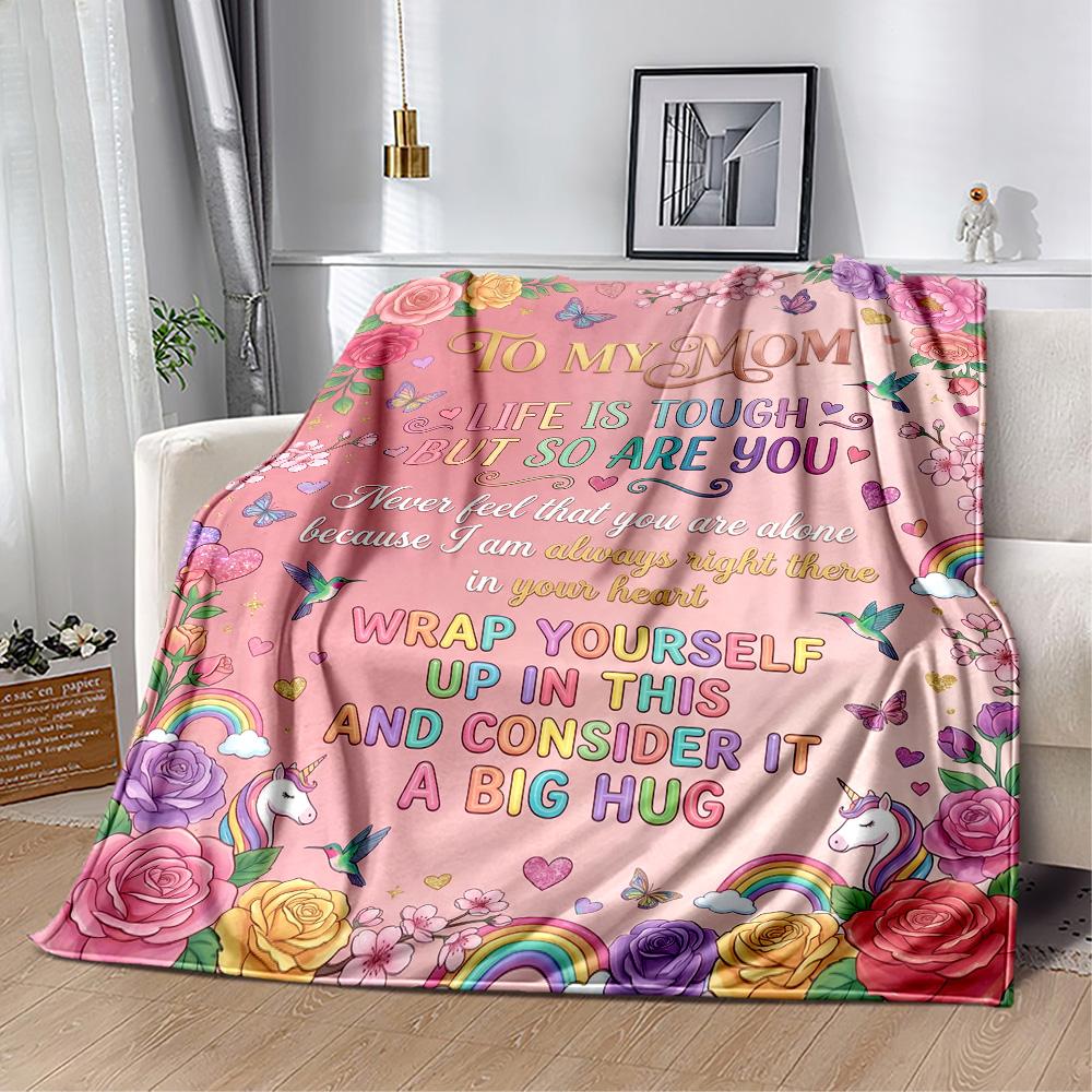 World's Best Mom Ever Flannel Blanket-Soft and Suitable for Sofas,Beds,Offices,Travel,All Seasons,Great Gift for Holidays and Birthdays.