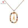 Gold Color Letters A - Z Initial M S C K Alphabet Pendente Long Chain Necklace Say My Name Fine Jewelry