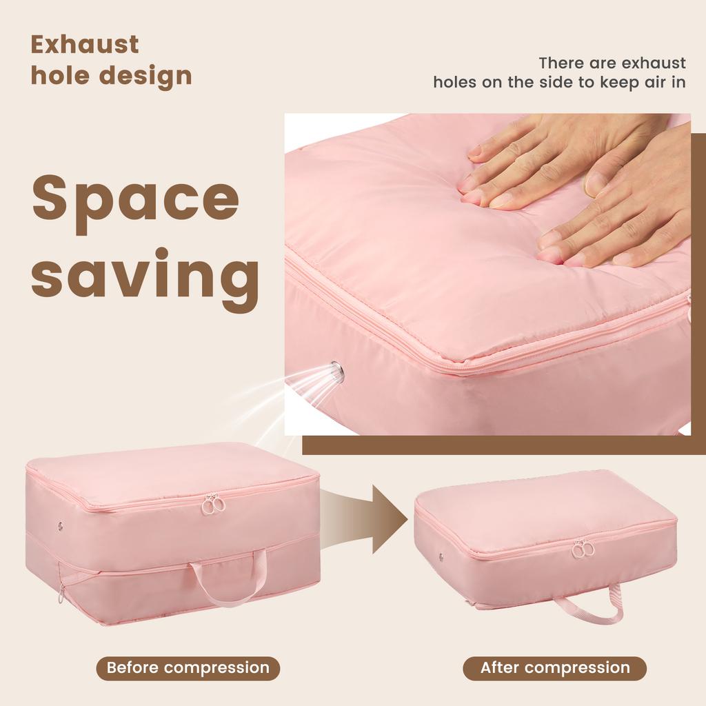 Compression Packing Bag Clothes Quilts Storage Bag Dustproof Portable Travel Moving Luggage Organizer Foldable Suitcase