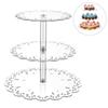 Durable 3-Layer Flower Shaped Cake Rack Non-slip Acrylic Pastry Dessert Rack Baby Shower Wedding Birthday Party
