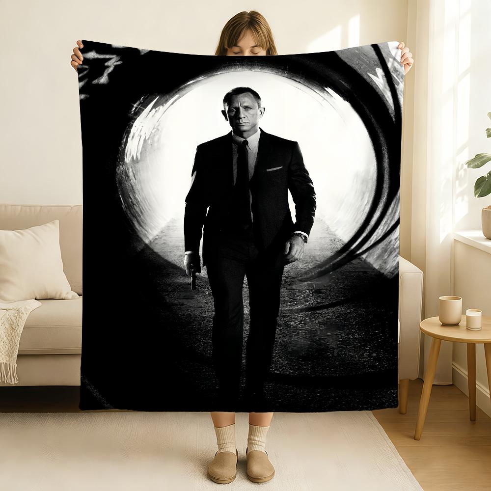 British Legend J James B Bond 007 Blanket Soft and Skin Friendly For Couch Bed Napping Bedspread All Seasons Comforter