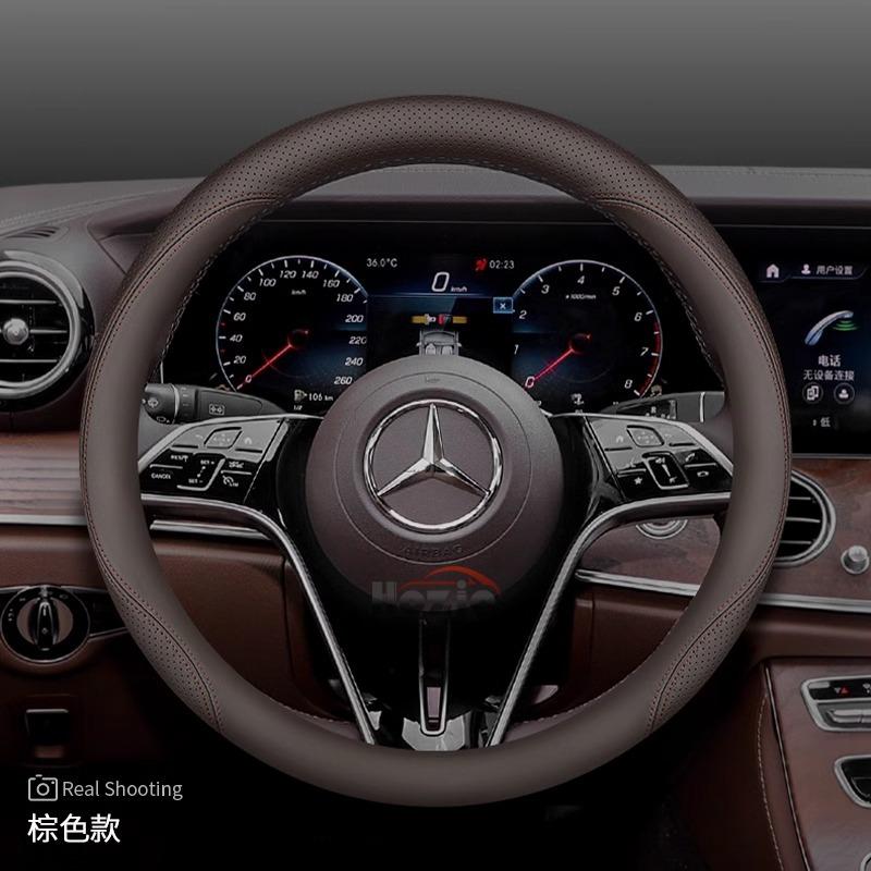 CRE1 Leather Car Steering Wheel Cover for Mercedes Benz W214 E300e C200 A200 GLE450 GLC200 GLA200 GLB220 GLC300 2025 Accessorie