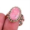 Подарочное кольцо из серебра 925 пробы с натуральным родохрозитом в двух тонах S.9 f7i91