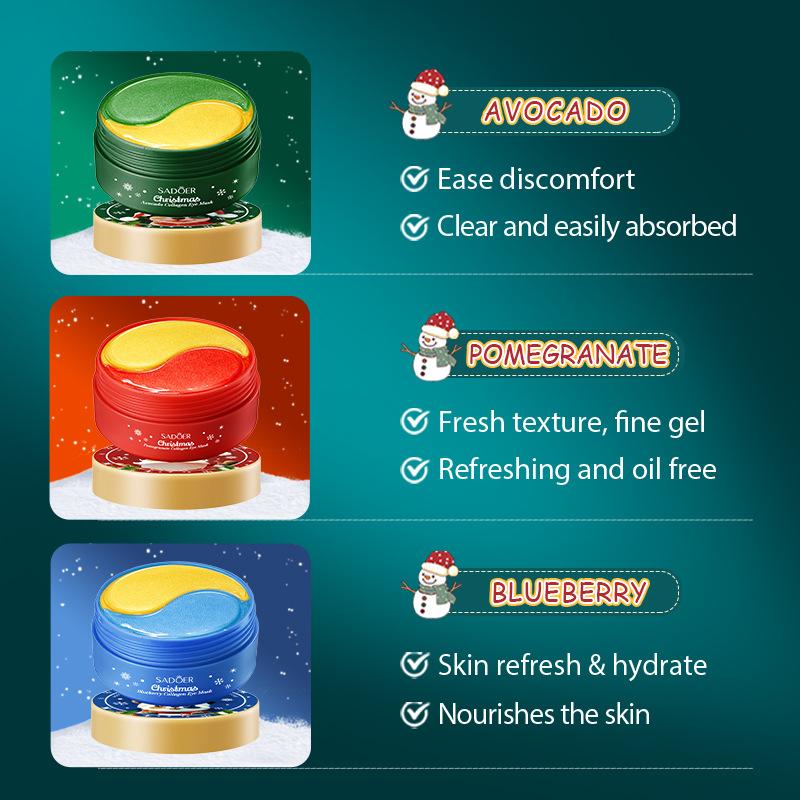 Blueberry, Pomegranate, Avocado Nourishing Eye Mask Removes Bags and Dark Circles Under The Eyes and Rejuvenates The Moisturizing Eye Mask