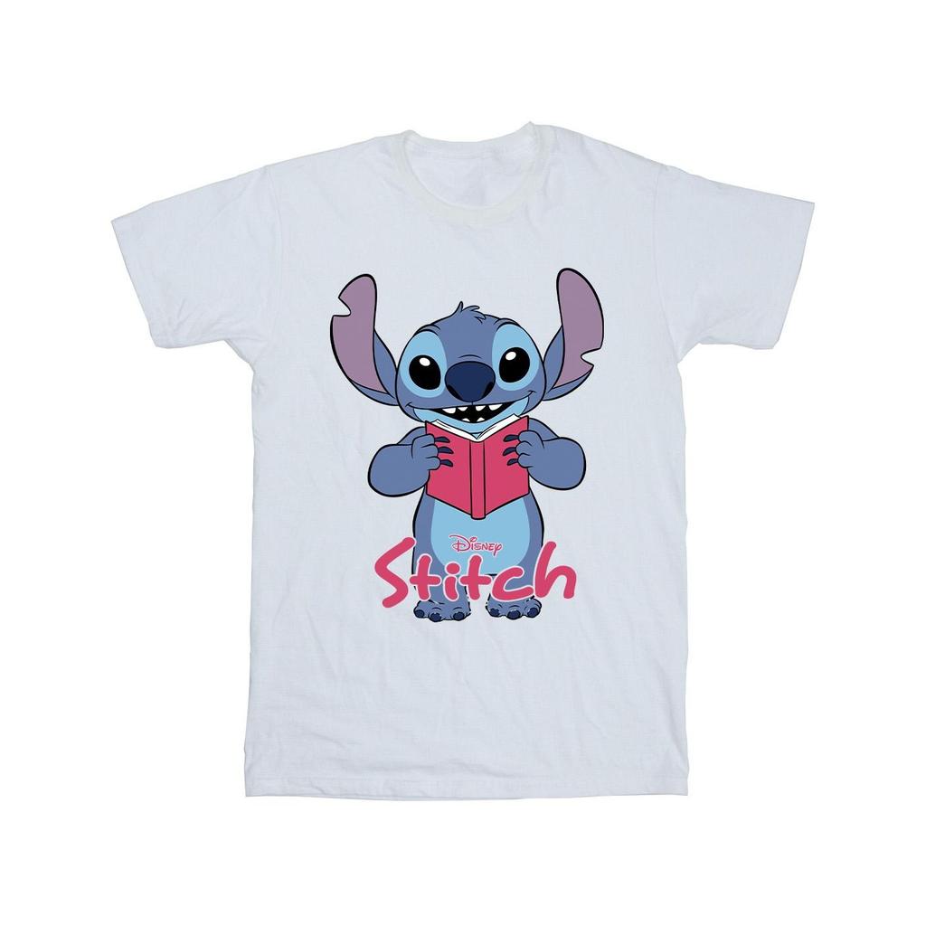 Lilo & Stitch Boys Reading Standing Cotton T-Shirt