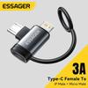 Essager 2-в-1 Адаптер Lighting/Micro Быстрая зарядка USB Type C Female Разъем Для iPhone 17 16 15 14 13 12 11 IPad Конвертер 3