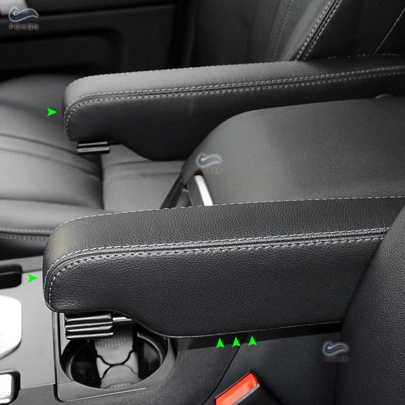Кожаный чехол на боковой подлокотник сиденья для Land Rover Discovery 3 4 2004-2016 для Range Rover Sport 2005-13 черный-красный