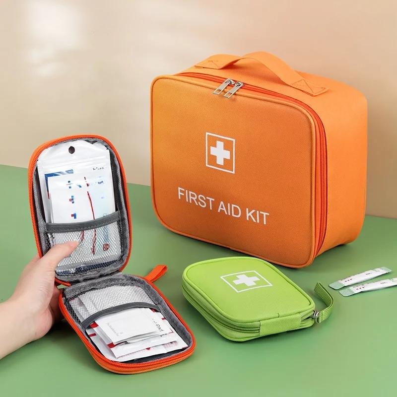 Emergency First Aid for Family Candy Color First Aid Box High Capacity Outdoor Camping Traveling Kit for Medical Bandaid