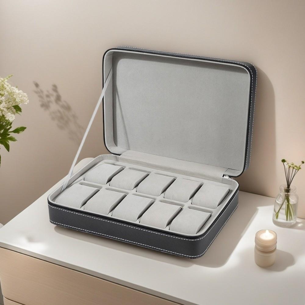 6/10/12 Grids Watch Display Box PU Watch Organizer Watch Storage Box Father's Day Gifts