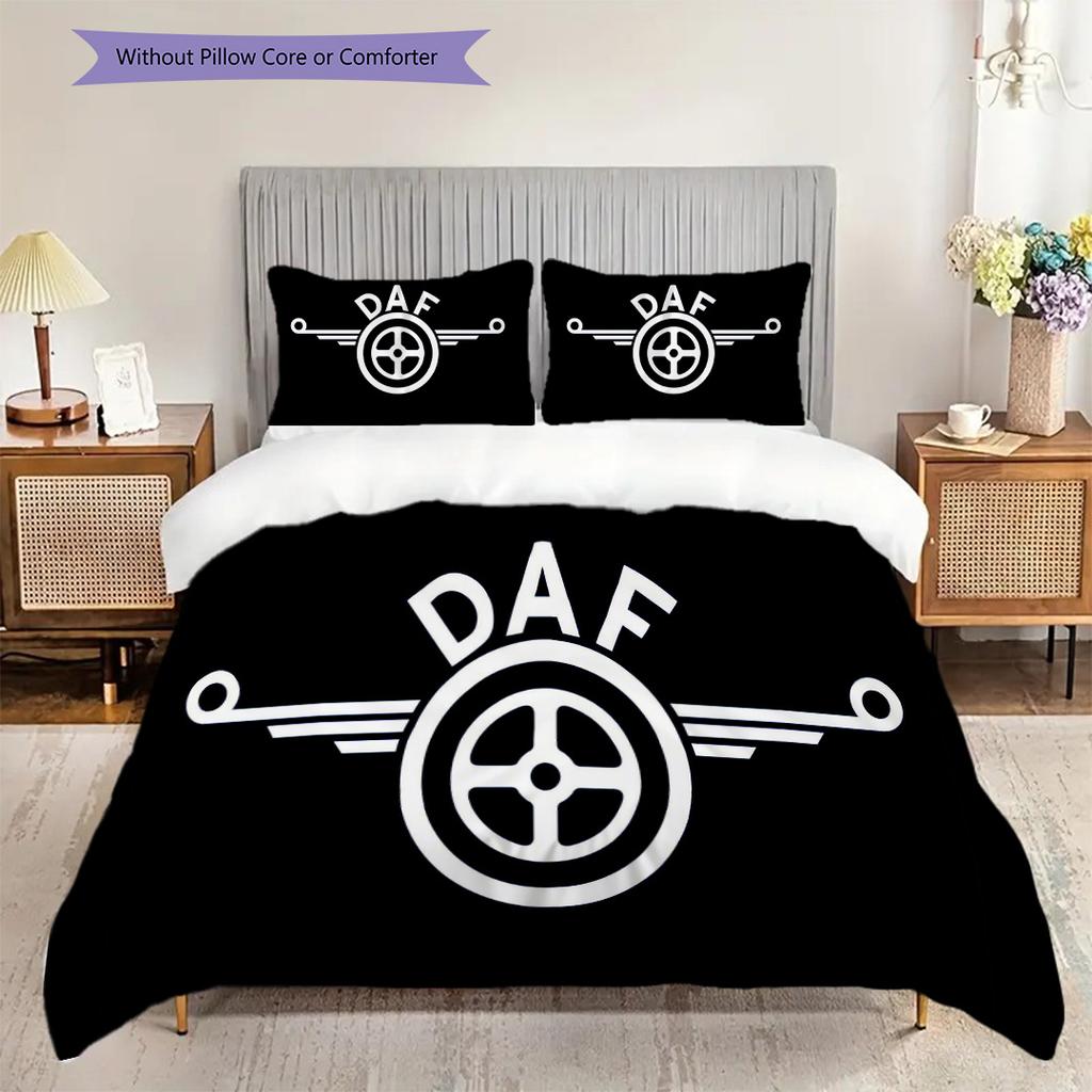 Dynamic Blue Truck Highway Bedding (1 * duvet cover + 2 * pillowcase, without core) 2D Flat Bedding set Christmas birthday gift Soft and comfortable
