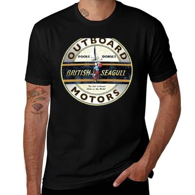 British Seagull Outboard Motors UK Classic TShirt Holiday Casual Short Sleeve Top