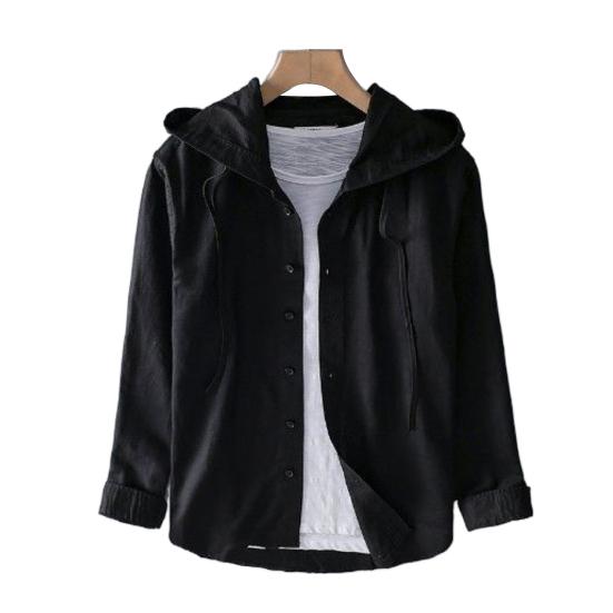 Мужская рубашка с защитой от солнца, однобортный кардиган с капюшоном и принтом, длинные рукава, полосатая свободная рубашка с завязками, анти-УФ, повседневная рубашка больших размеров