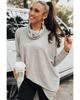 Azura Exchange Gray Cowl Neck Shift Tunic Top